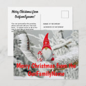 Gnome Santa Kerstmis past Briefkaart aan (Voorkant / Achterkant)