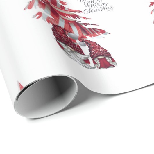 Gnome Santa & Mrs Claus Wrapping Paper Cadeaupapier (Rol Hoek)