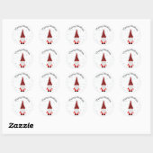 Gnome Santa Ronde Sticker (Vel)