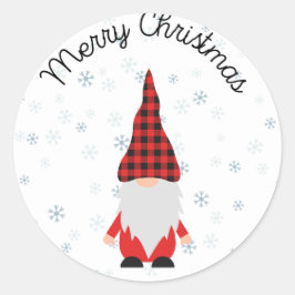 Gnome Santa Ronde Sticker