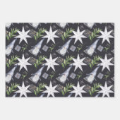 Gnome Scandinavian Nordic Waterverf Kerstmis Inpakpapier Vel (Voorkant 2)