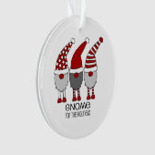 Gnome Scandinavian Round Kerstornament Ornament (voorkant)