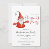 Gnome Schattige kerstfeest Kaart (Voorkant)