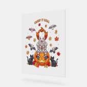 Gnome Schattigee pompoen Halloween Acryl Bord (Hoek)