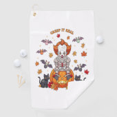 Gnome Schattigee pompoen Halloween Golfhanddoek (Insitu)