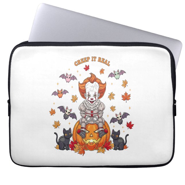 Gnome Schattigee pompoen Halloween Laptop Sleeve (Voorkant)