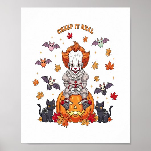 Gnome Schattigee pompoen Halloween Poster (Voorkant)