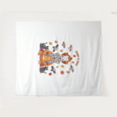 Gnome Schattigee pompoen Halloween Wandkleed (Voorkant (horizontaal))