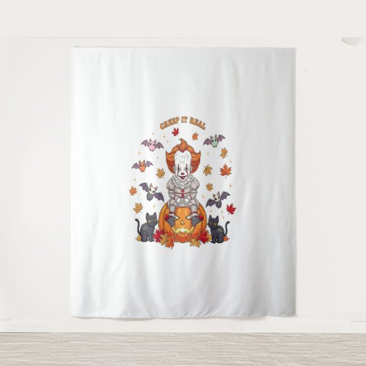 Gnome Schattigee pompoen Halloween Wandkleed (Voorkant)