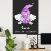 Gnome Schorpioen Astrologie Sterrenbeeld Engel 40 Poster (Thuiskantoor)
