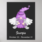 Gnome Schorpioen Astrologie Sterrenbeeld Engel 40 Poster (Voorkant)