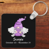 Gnome Schorpioen Astrologie Sterrenbeeld Engel Sleutelhanger (Achterkant)