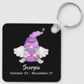 Gnome Schorpioen Astrologie Sterrenbeeld Engel Sleutelhanger (Achterkant)