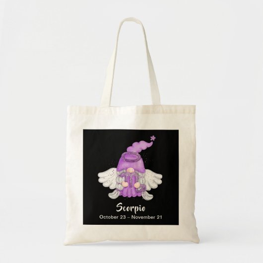 Gnome Scorpio Astrology Sign Angel Budget Tote Bag (Voorkant)