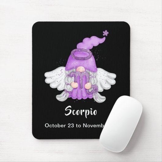 Gnome Scorpio Astrology Sign Angel Muismat (Met muis)