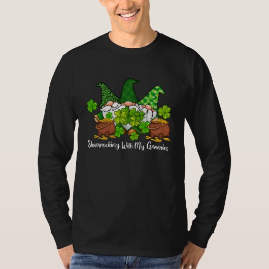 Gnome Shamrock Let Shenanigans Begin St Patricks D T-shirt (Voorkant)
