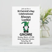 Gnome Shamrock Lucky St Patricks Day Gnome Kaart (Staand voorkant)