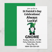 Gnome Shamrock Lucky St Patricks Day Gnome Kaart (Voorkant / Achterkant)