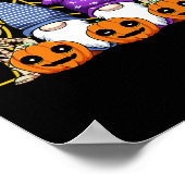 Gnome Skeleton Lazy Halloween Costume Cute Pumpkin Poster (Hoek)