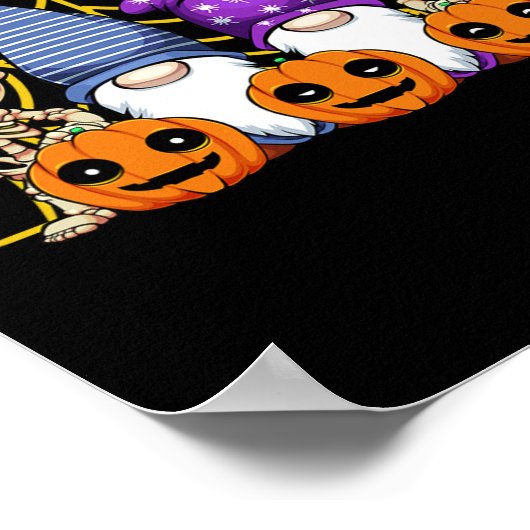 Gnome Skeleton Lazy Halloween Costume Cute Pumpkin Poster (Hoek)