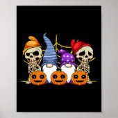 Gnome Skeleton Lazy Halloween Costume Cute Pumpkin Poster (Voorkant)