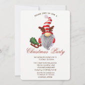 Gnome Slapigh Pine Tree Red-kerstfeest Kaart (Voorkant)