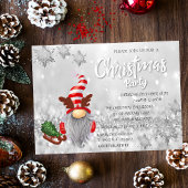 Gnome Sleigh PineTree Bokeh kerstparty Kaart