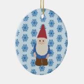 Gnome Snowflake Illustratie Art Keramische siervoo Keramisch Ornament (Rechts)