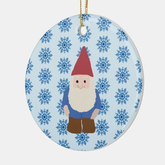 Gnome Snowflake Illustratie Art Keramische siervoo Keramisch Ornament (Links)