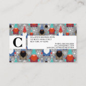 Gnome Snowflake Illustraties kerstpatroon Afsprakenkaartje (Achterkant)