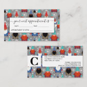 Gnome Snowflake Illustraties kerstpatroon Afsprakenkaartje (Voorkant / Achterkant)