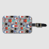 Gnome Snowflake Illustraties kerstpatroon Bagagelabel (Voorkant (horizontaal))