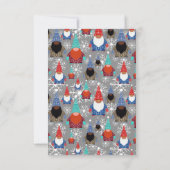 Gnome Snowflake Illustraties kerstpatroon Bedankkaart (Achterkant)