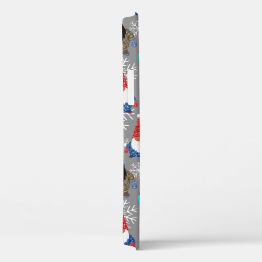 Gnome Snowflake Illustraties kerstpatroon Case-Mate iPhone Case (Achterkant / Rechts)