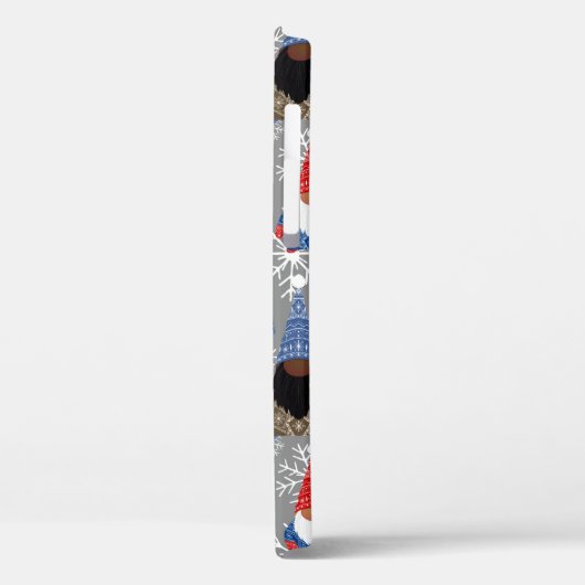Gnome Snowflake Illustraties kerstpatroon Case-Mate iPhone Case (Achterkant / Links)