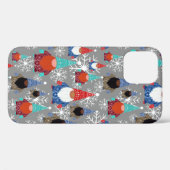 Gnome Snowflake Illustraties kerstpatroon Case-Mate iPhone Case (Achterkant (horizontaal))