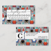 Gnome Snowflake Illustraties kerstpatroon Klantenkaartje (Voorkant / Achterkant)