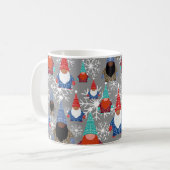 Gnome Snowflake Illustraties kerstpatroon Koffiemok (Voorkant links)