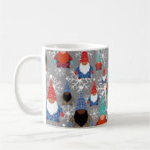 Gnome Snowflake Illustraties kerstpatroon Koffiemok (Links)