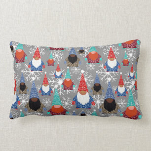 Gnome Snowflake Illustraties kerstpatroon Kussen
