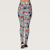 Gnome Snowflake Illustraties kerstpatroon Leggings (Achterkant)