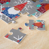 Gnome Snowflake Illustraties kerstpatroon Legpuzzel (Zijkant)