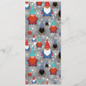 Gnome Snowflake Illustraties kerstpatroon Menu (Achterkant)