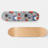 Gnome Snowflake Illustraties kerstpatroon Persoonlijk Skateboard (Horizontaal)