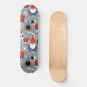 Gnome Snowflake Illustraties kerstpatroon Persoonlijk Skateboard (Voorkant)