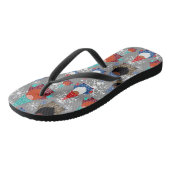 Gnome Snowflake Illustraties kerstpatroon Teenslippers (Schuin)