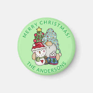 Gnome Snowman Kerstmis Magneet