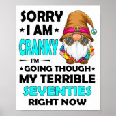 Gnome Sorry I'm Cranky Im Going Through My Terribl Poster (Voorkant)