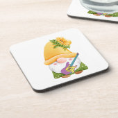 Gnome speelt gitaar op een Beverage Coaster Set Bier Onderzetter (Linkerzijde)