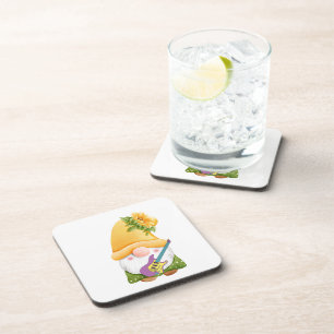 Gnome speelt gitaar op een Beverage Coaster Set Bier Onderzetter